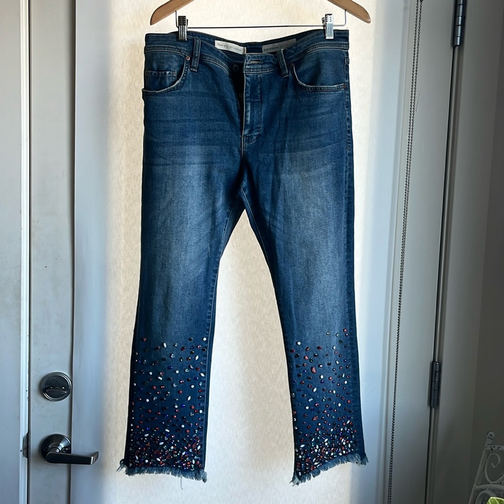 Pilcro & The Letterpress Bejeweled Jeans